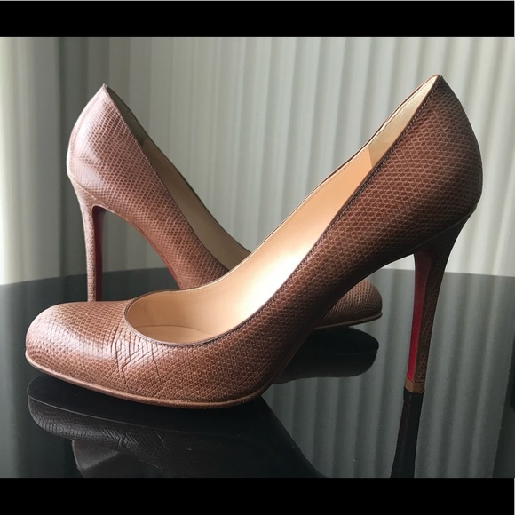 Christian Louboutin Shoes - Christian Louboutin Heels Tan 4” 8 1/2
